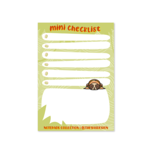 Fun Sloth  | A7 Checklist Notepad