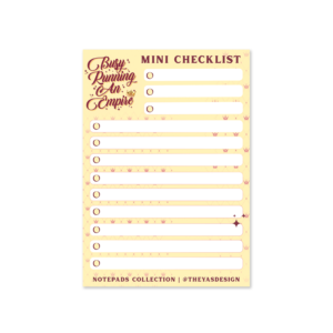 Empire  | A7 Checklist Notepad