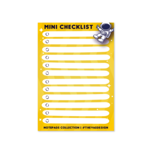 Fun Astronaut  | A7 Checklist Notepad