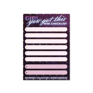 You got this | A7 Checklist Notepad