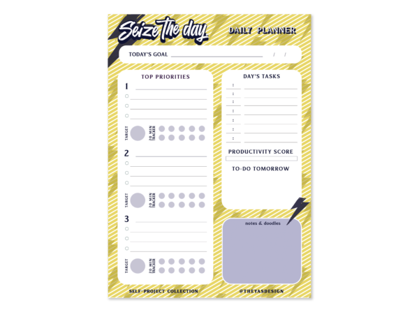 Seize the Day, Daily Planner | A5 Notepad