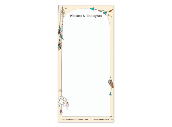 Whims & Thoughts | Boho Notepad